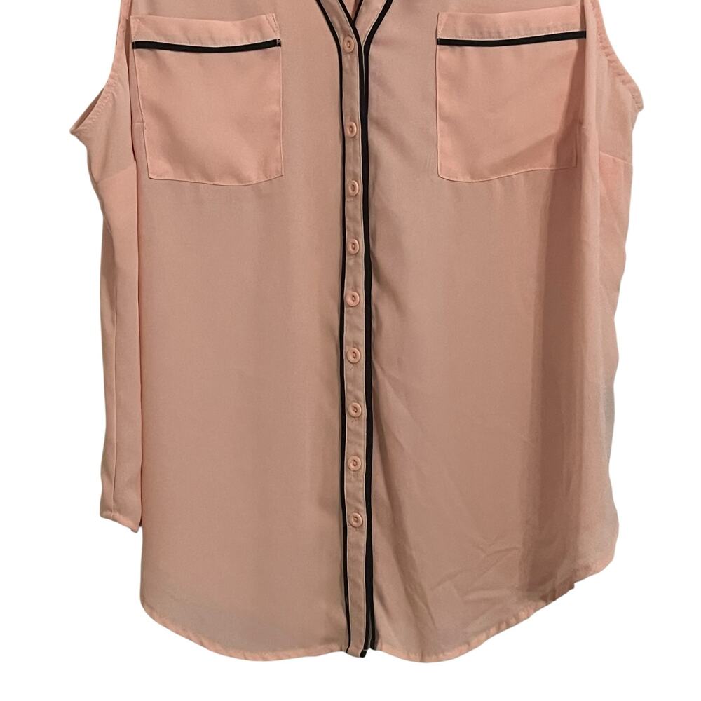 Torrid Button Down Tank Piped Blouse - image 3